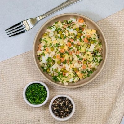 Hähnchen-Kartoffelsalat nach Olivier Art